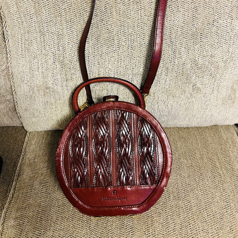 Etienne Aigner-  Leather Vintage Round Purse